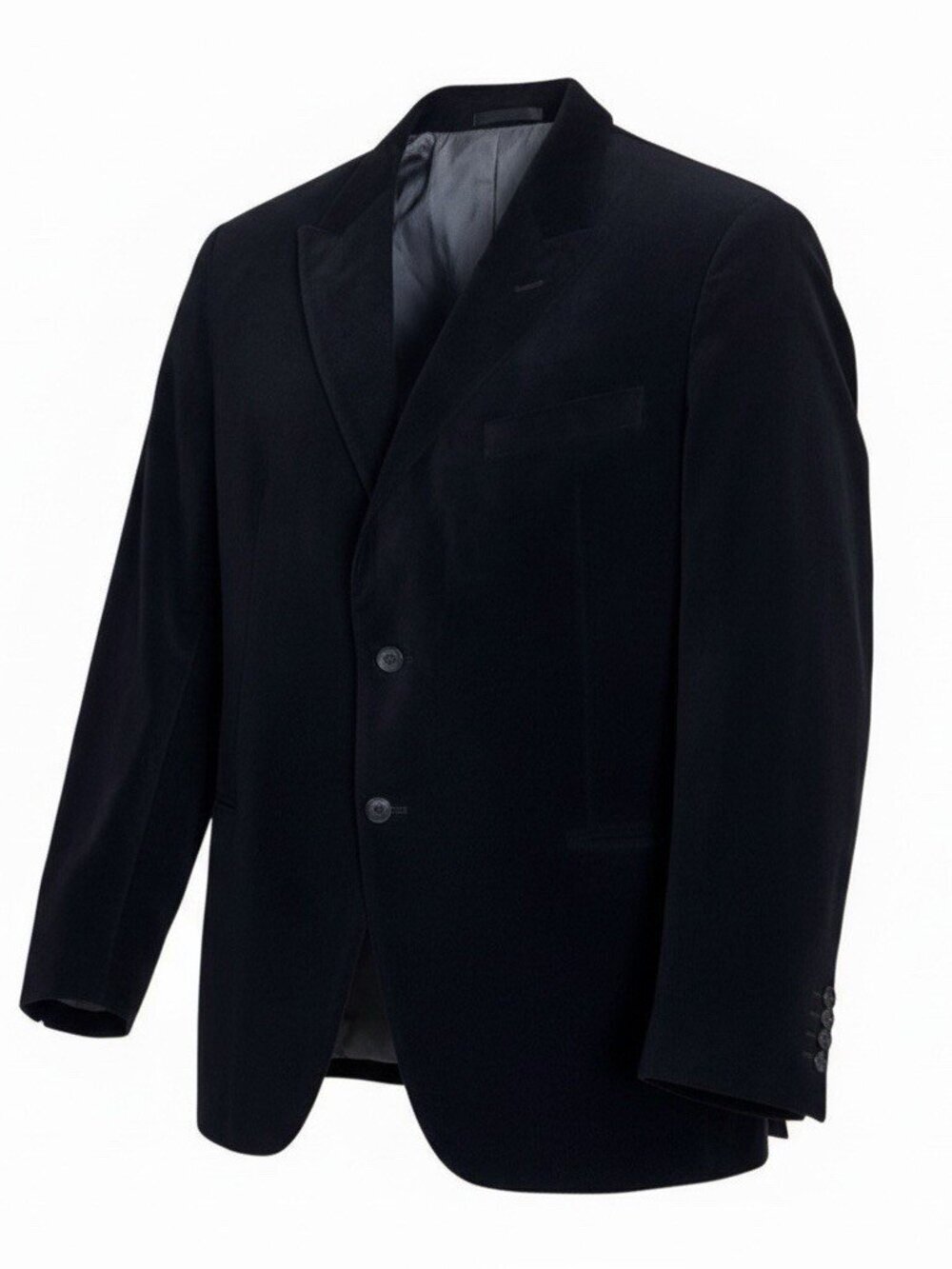 ARMANI COLLEZIONI Blazer Black Luxury Designer Business Casual Jacket Mens 46R